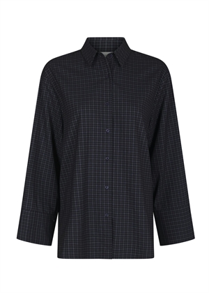 Dita check skjorte Dark Blue Neo Noir